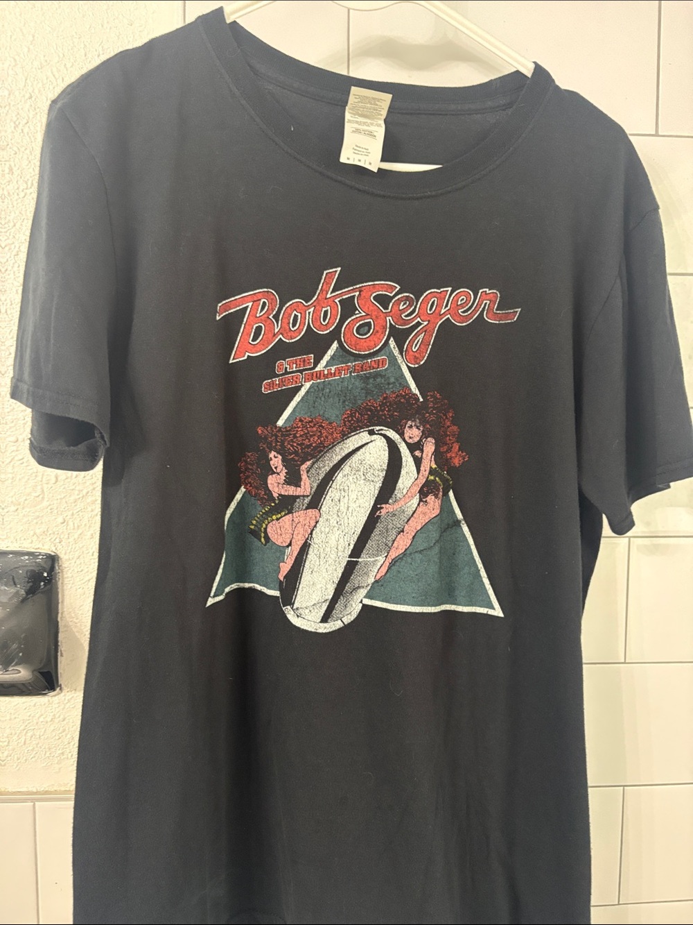 Bob Seager Final Tour Black Graphic Band T-Shirt